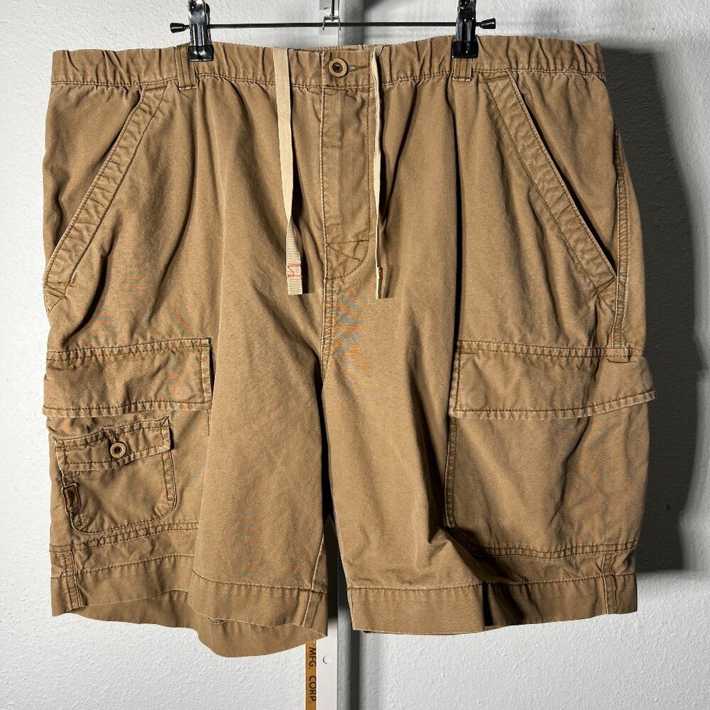 Tommy Bahama Relax 100% Cotton Khaki Cargo Shorts SZ XL